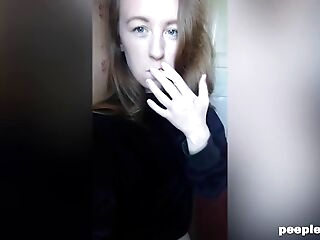 amateur cutie loves smoking and masturbating